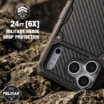 Pelican Shield iPhone 17/18 Pro Case - Rugged MagSafe Phone Case - Carbon