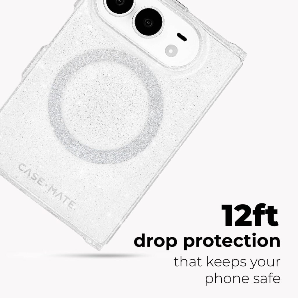 Case-Mate Case for iPhone Duo - MagSafe Compatible - Sheer Twinkle Silver