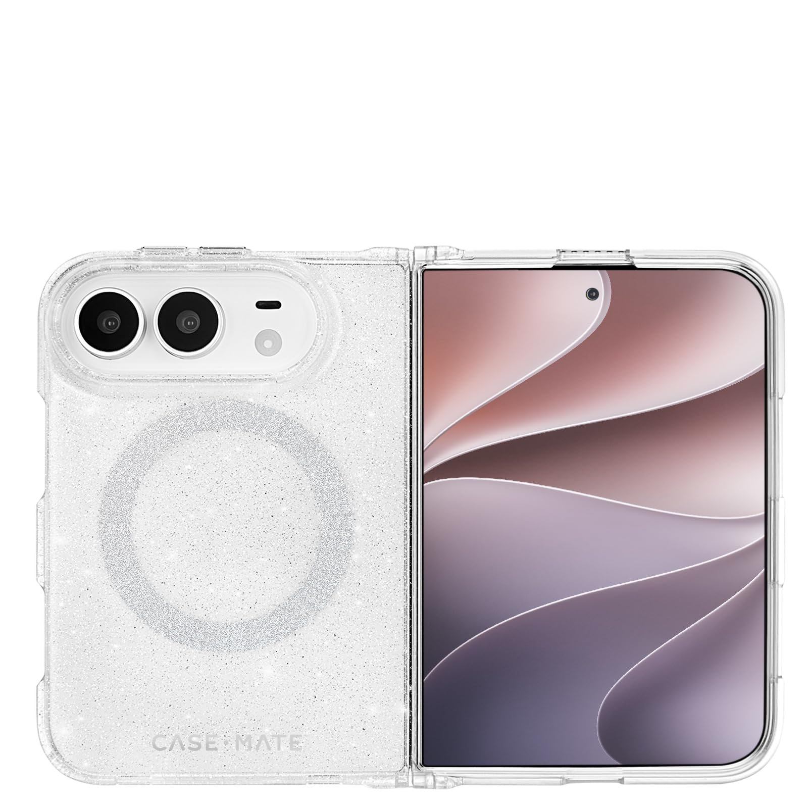 Case-Mate Case for iPhone Duo - MagSafe Compatible - Sheer Twinkle Silver Case-Mate Case for iPhone Duo - MagSafe Compatible - Sheer Twinkle Silver